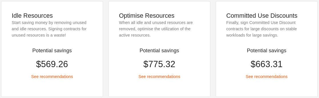 Recommendations example Recommendations example